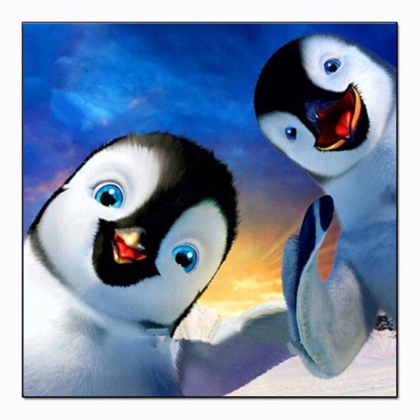 Animals Cartoon Winter Birds Penguins Diamond Art Painting Collection