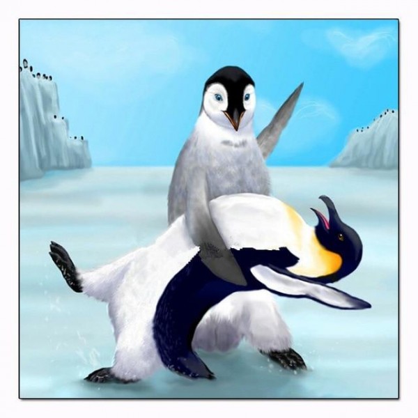 Animals Cartoon Winter Birds Penguins Diamond Art Painting Collection