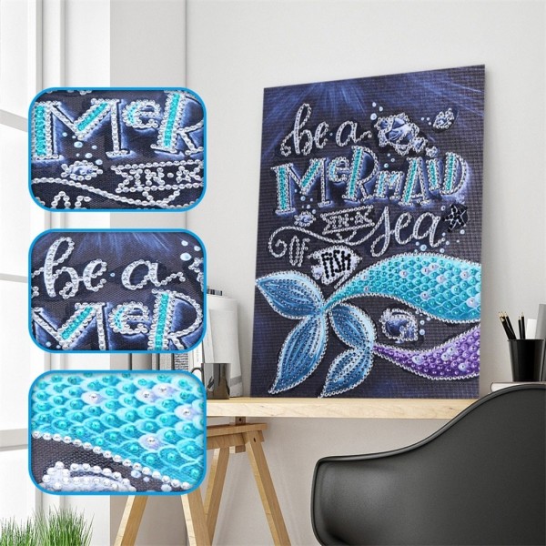Animals Cartoon Be a Mermaid – Special Diamond Painting Sea & Rivers