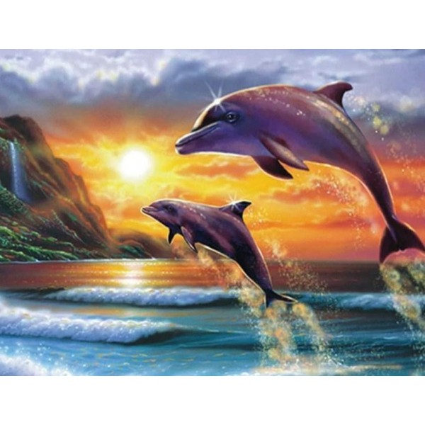 Animals Fish Dolphins Diamond Art Kit