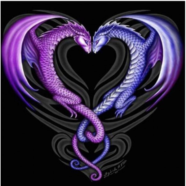 Animals Misc Love Dragons Diy Painting Square Diamonds