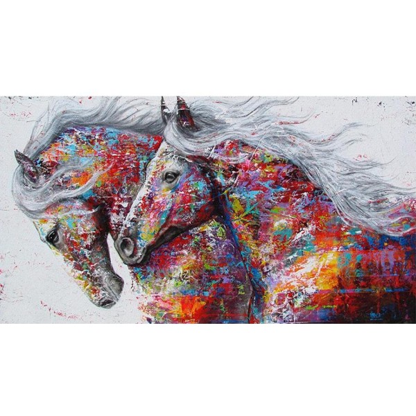 Animals Best Beautiful Artistic Horses Round Diamonds Winter