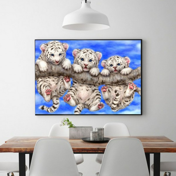 Animal Three Cute Little Tigers Diamond Art