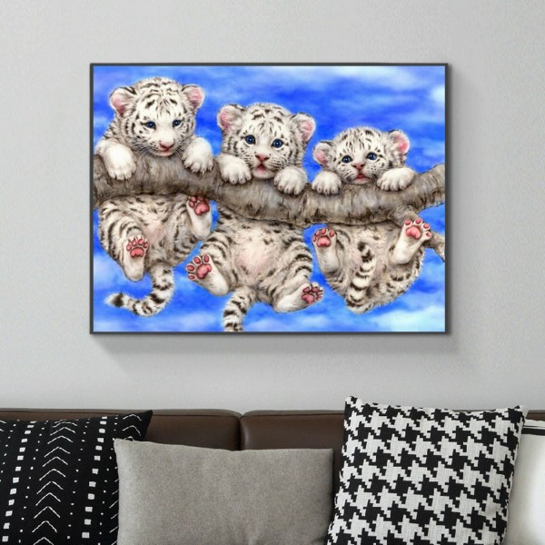 Animal Three Cute Little Tigers Diamond Art