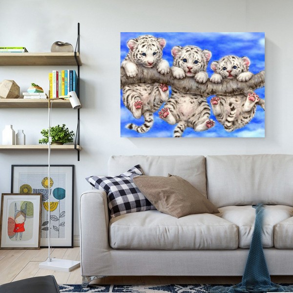 Animal Three Cute Little Tigers Diamond Art