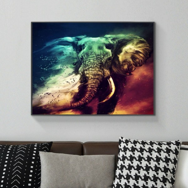 Animal The Dying Elephant Diamond Art