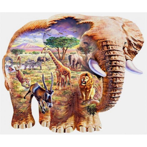Animal The Animal World Inside An Elephant Diamond Art