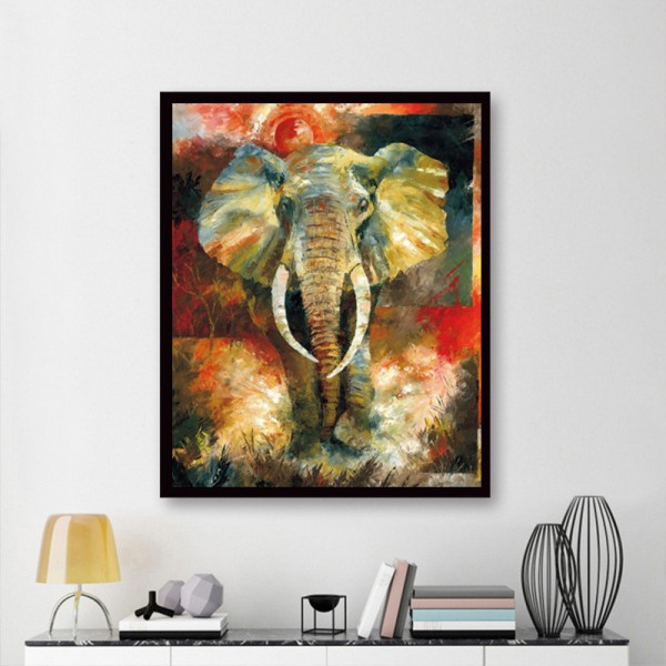 Animal Scarlet Elephant Diamond Art