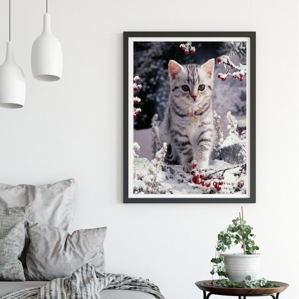 Animal Reiki Snow White Cat Diamond Art