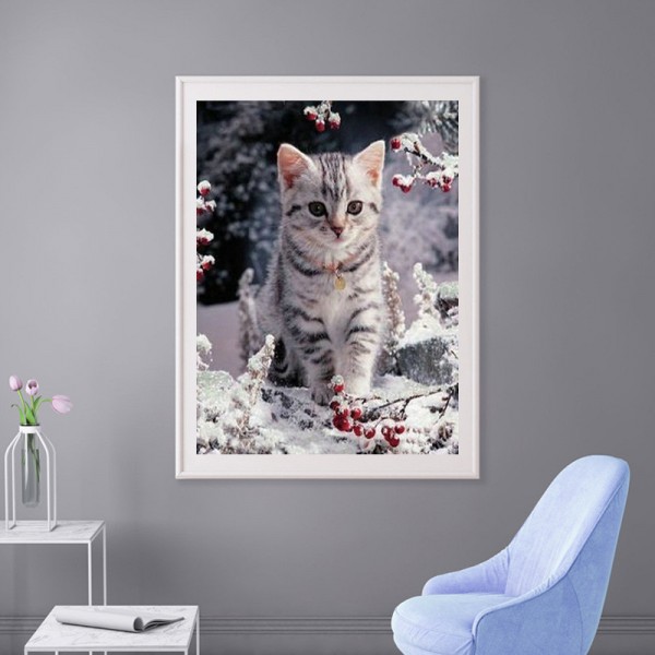 Animal Reiki Snow White Cat Diamond Art