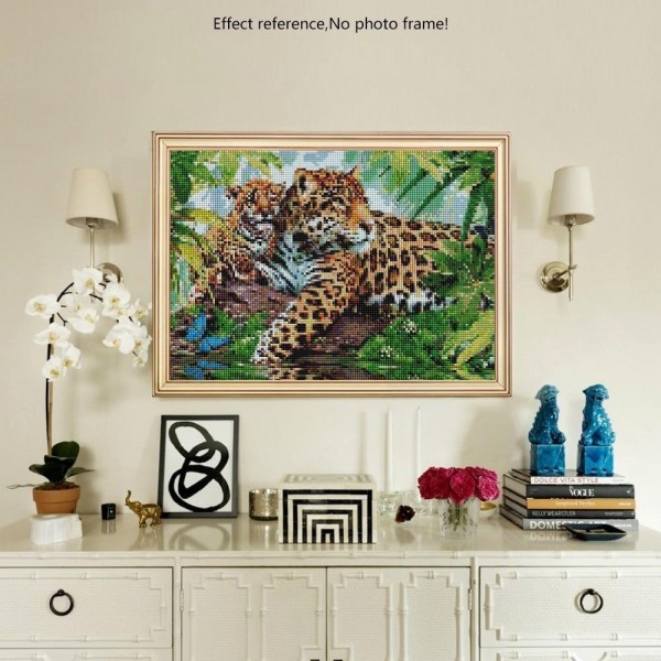 Animals Tiger Square Diamonds Wonderful Leopard