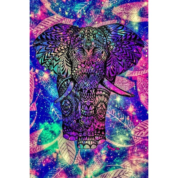 Animal Gorgeous Colorful Elephant Diamond Art