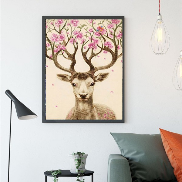 Animal Gentle Sika Deer Diamond Art