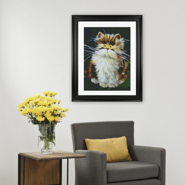 Animal Frightened Big Orange Cat Diamond Art