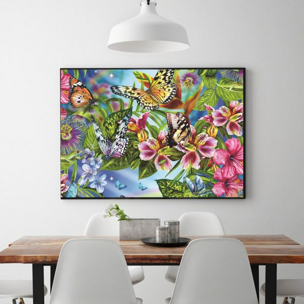 Animal Floral Scent Attracts Butterflies Diamond Art