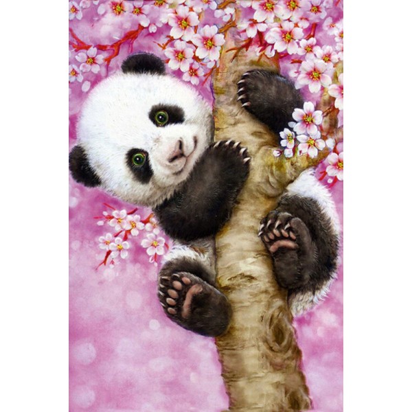 Animal Red Panda On The Tree Diamond Art