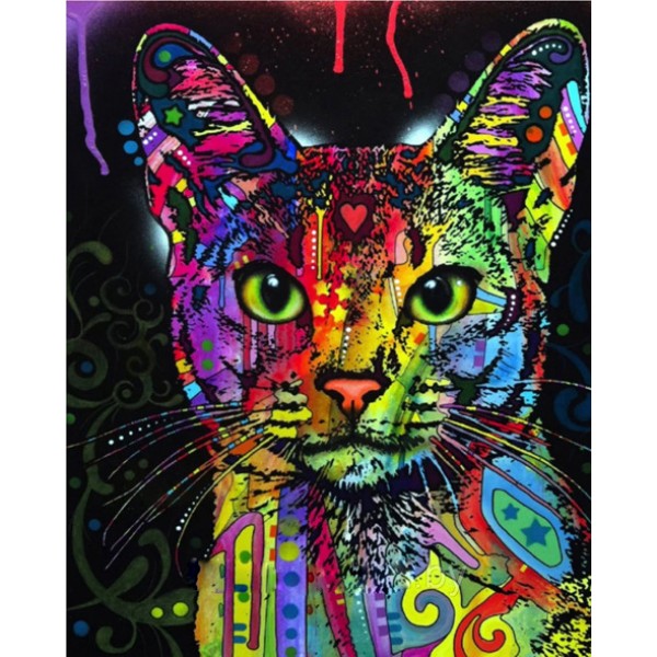 Animal Multicolored Leopard Diamond Art