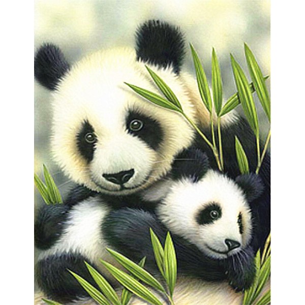 Animal Panda’s Warm Moment Diamond Art