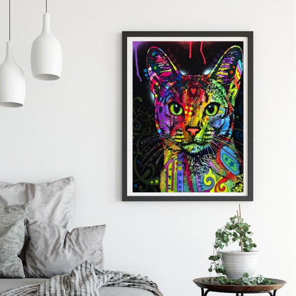 Animal Multicolored Leopard Diamond Art