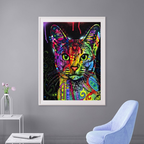 Animal Multicolored Leopard Diamond Art