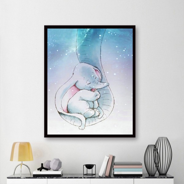 Animal Little Elephant In The Nose Diamond Art