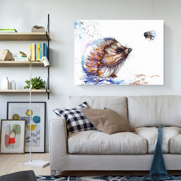 Animal Hedgehog And Flies Diamond Art