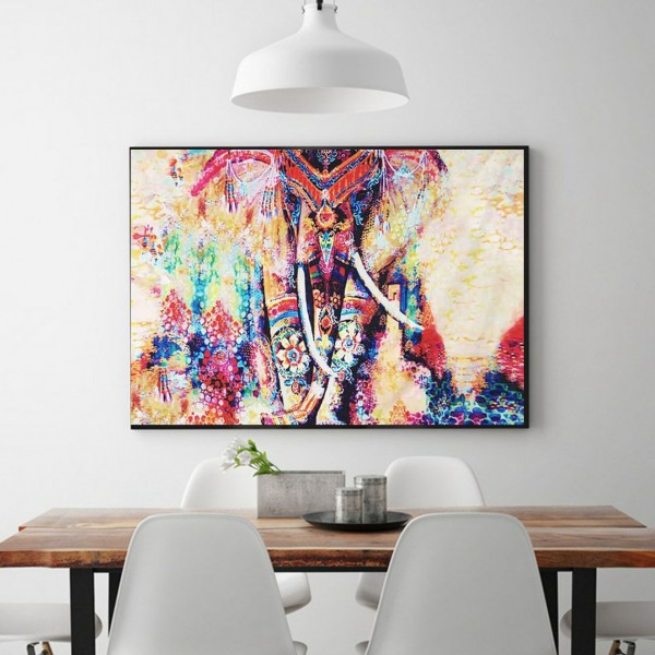 Animal Elephant Covered With Decorations Diamond Art