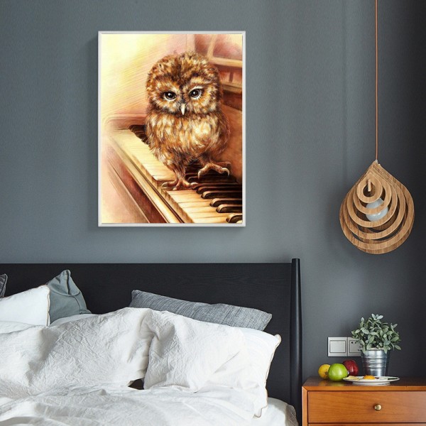 Animal Eagle On Black And White Piano Keys Diamond Art