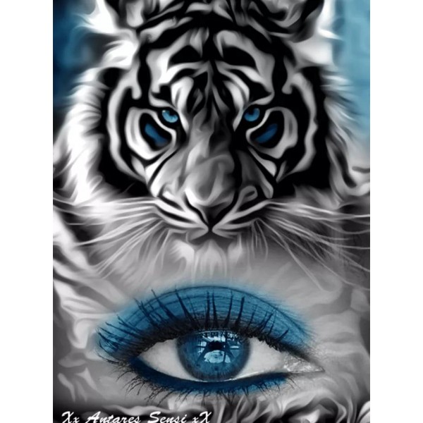Variety Tiger-like Blue Eyes Diamond Art