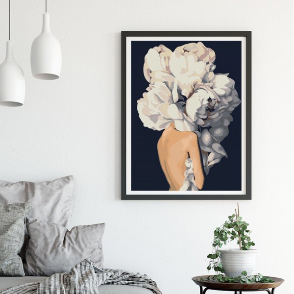 Variety The White Flowers Compete For Beauty Diamond Art