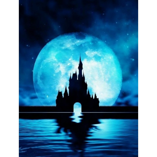 Variety The Dark Castle Under The Moonlight Diamond Art
