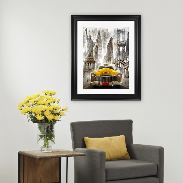 Variety Taxi Under The Statue Of Liberty Diamond Art