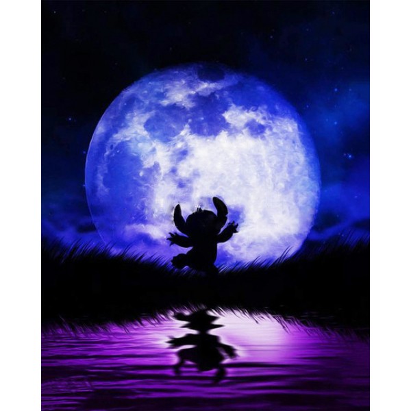 Variety Little Cute Under The Blue Moon Diamond Art