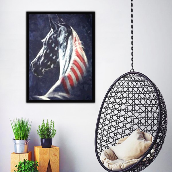 Variety Horse Like Horse – American White Horse Diamond Art