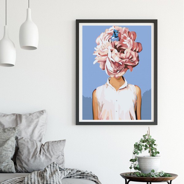 Variety Human-shaped Pink Tree Diamond Art