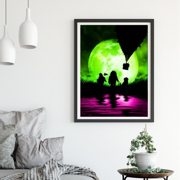 Variety Grandpa In The Green Moonlight Diamond Art