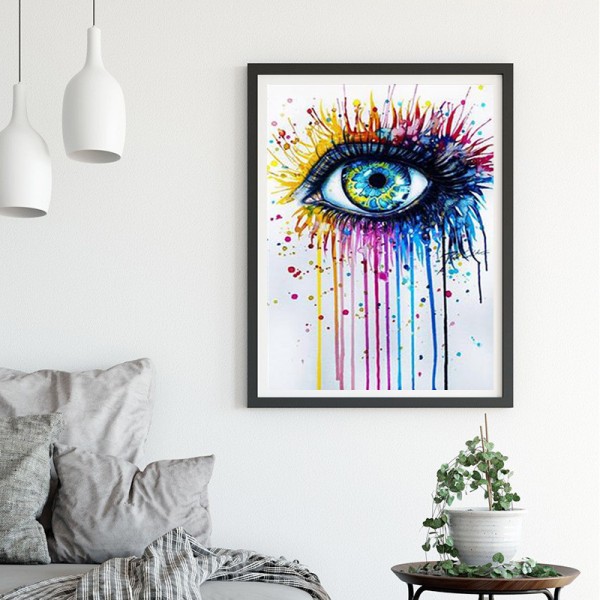 Variety Colorful Eyes With Tears Diamond Art