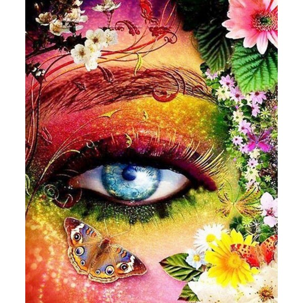 Variety Colorful Butterfly Eyes Diamond Art