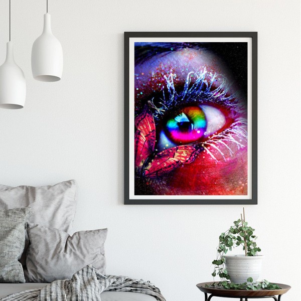 Variety Brightly Colored Butterfly Eyes Diamond Art