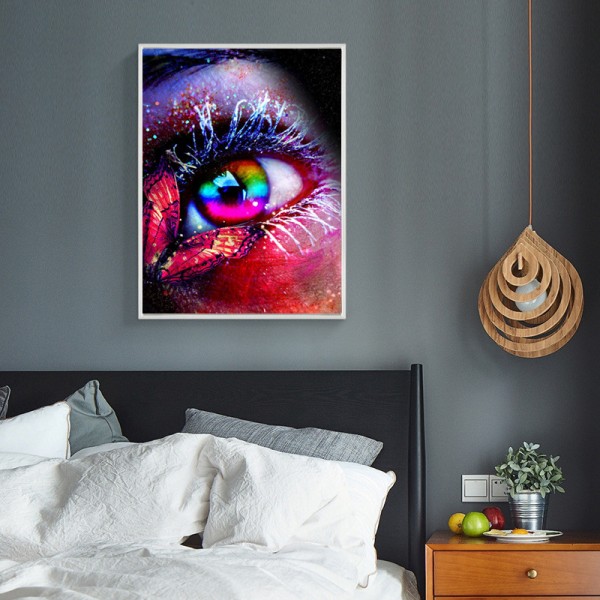 Variety Brightly Colored Butterfly Eyes Diamond Art