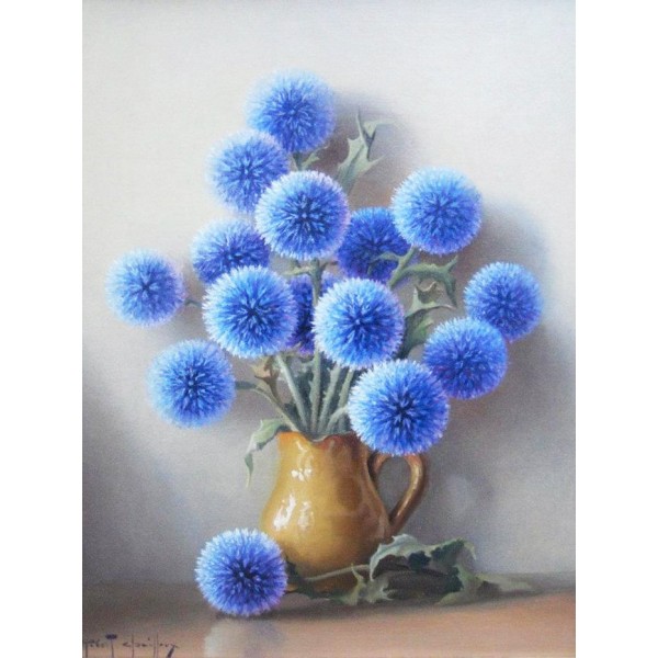 Variety Blooming Blue Dandelion Diamond Art