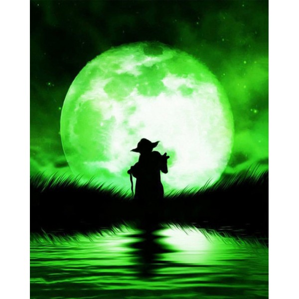 Variety An Old Man In The Green Moonlight Diamond Art