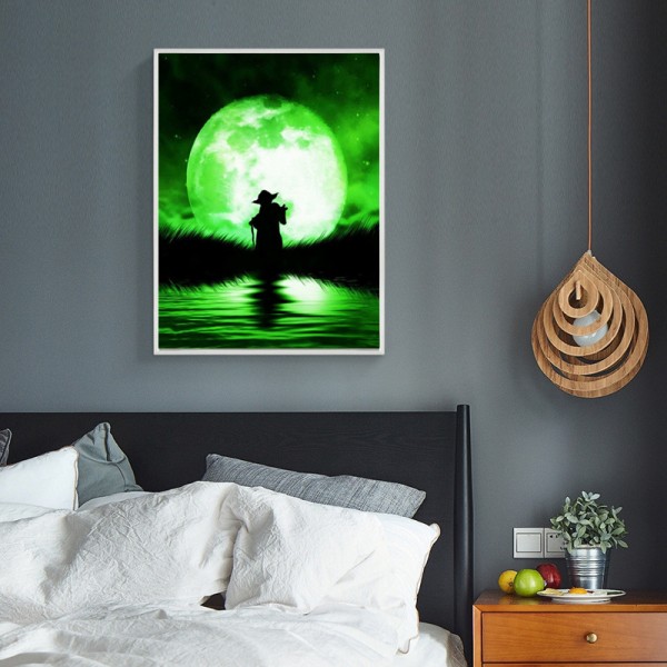 Variety An Old Man In The Green Moonlight Diamond Art