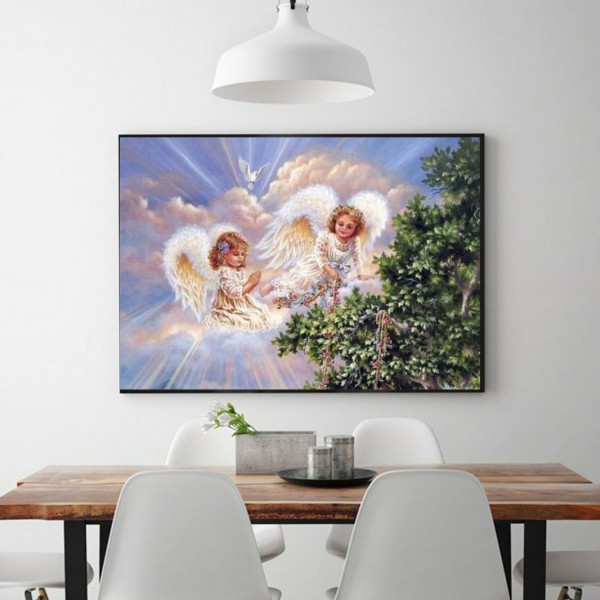 Scenes Two Angel Babies Diamond Art