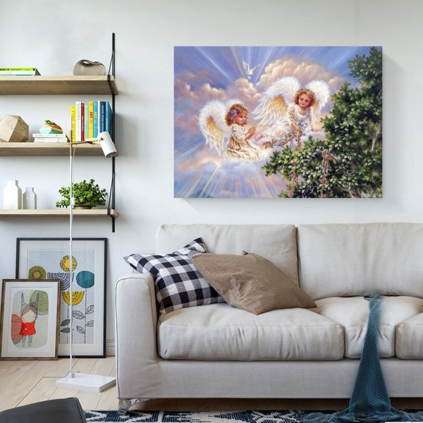 Scenes Two Angel Babies Diamond Art