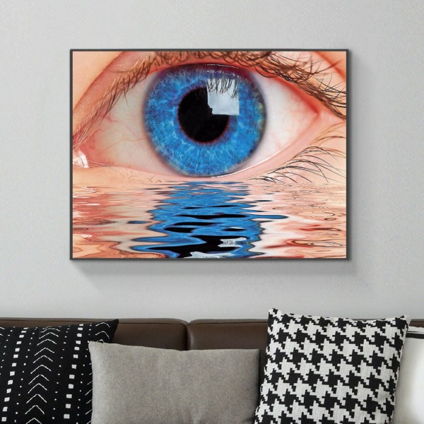 Scenes Reflection Of Blue Eyes Diamond Art