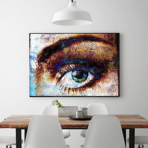 Scenes Realistic One Eye Diamond Art