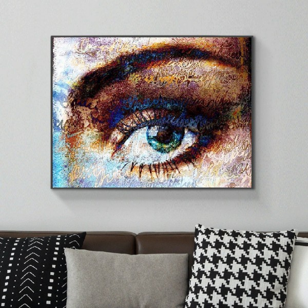 Scenes Realistic One Eye Diamond Art