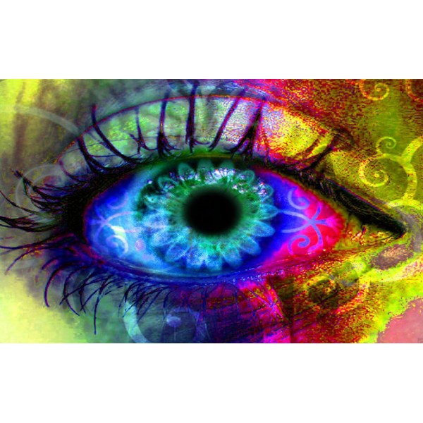 Scenes Psychedelic Multicolored Eyes Diamond Art