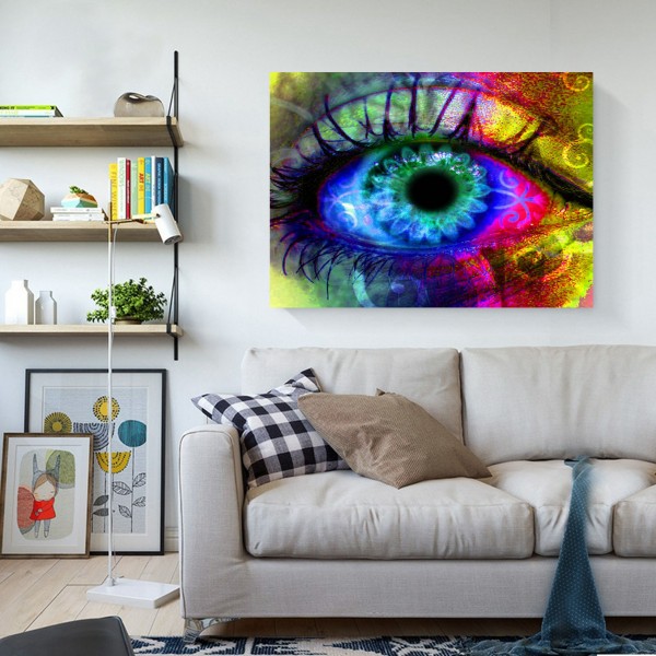Scenes Psychedelic Multicolored Eyes Diamond Art